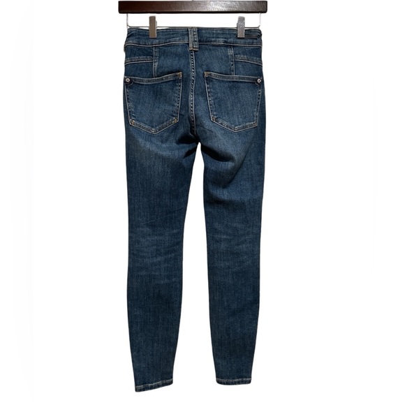 ANTHROPOLOGIE Pilcro Letterpress Chic Denim Blue Stretch Women's Jeans 25 - Picture 3 of 13